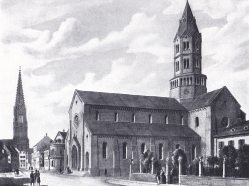 	Die Ludwigskirche um 1840
